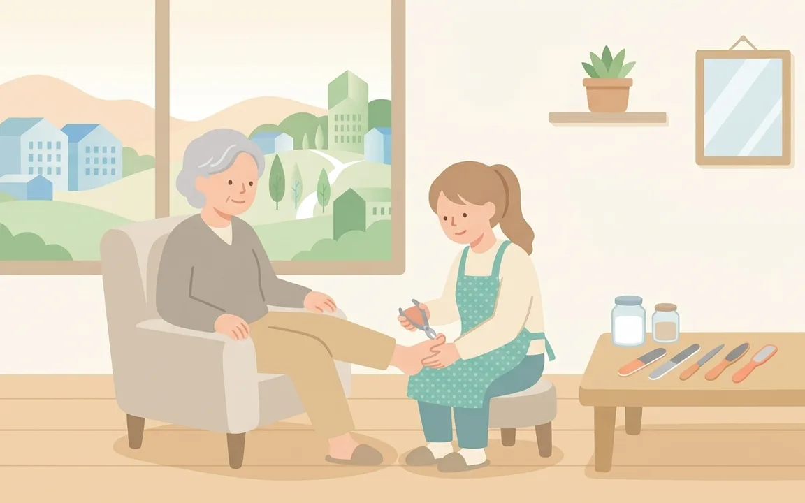 フットケア・ネイル(非医療)のイメージイラスト